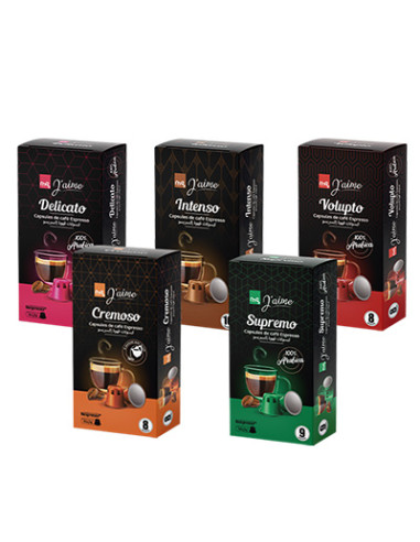 Capsules de café Espresso le paquet de 10 mg j'aime