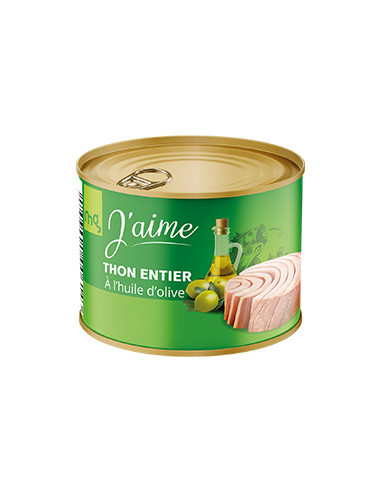 Thon entier à l'huile d'olive 400G MG J'AIME