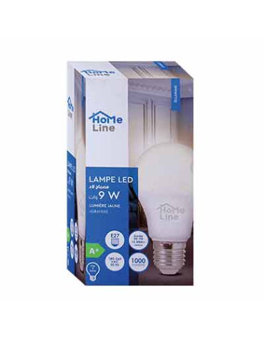 lampe LED 9W E27 jaune HOME LINE