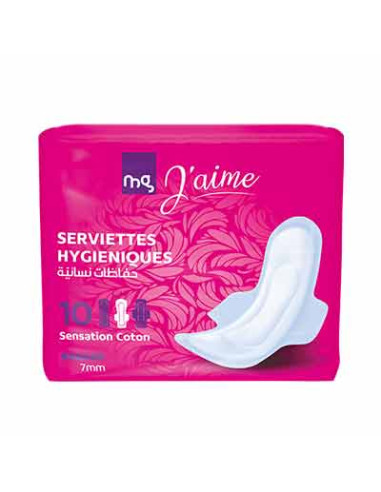 Serviettes hygiéniques mg j'aime