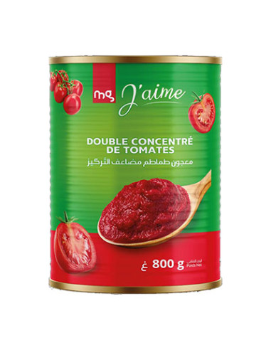 Double concentré de tomates 800g mg j'aime
