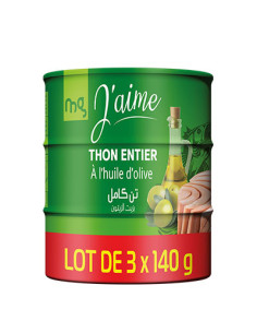 Lot de 3 thon entier 140G...