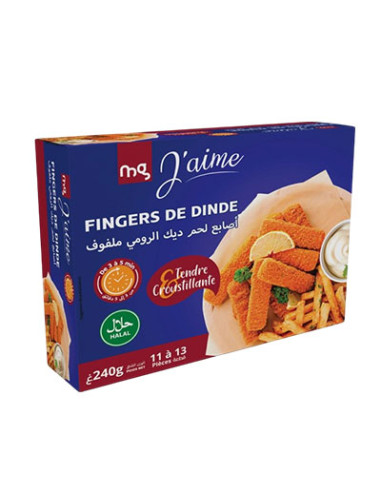 Finger  dinde panné 240G  MG J'AIME