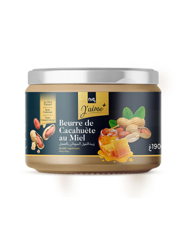 Beurre de cacahuètes au miel  190G MG J'AIME