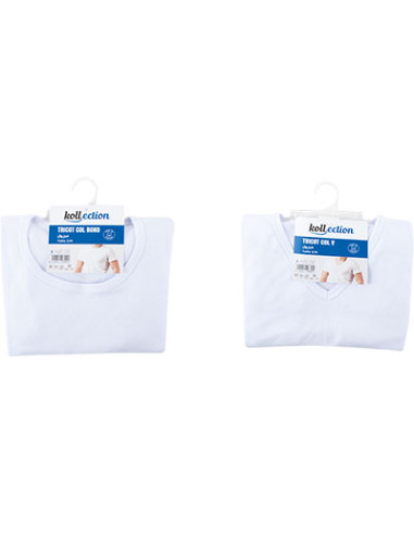 T shirt col rond ou col V existe en différentes tailles  Kollection