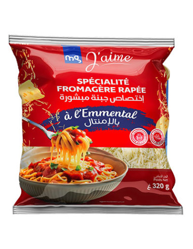 Fromage râpé à l'émental  320G MG JAIME