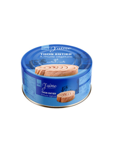 Thon entier à l'huile végétale 160G...