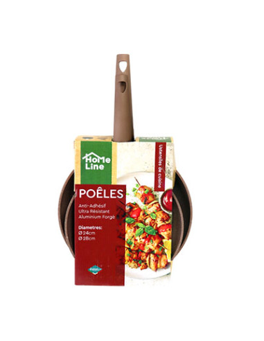 Lot de  2 Poèles marron HOME LINE