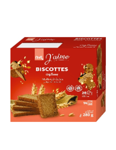 Biscottes multicéréales 280G MG J'AIME