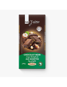 Chocolat noir aux noisettes...